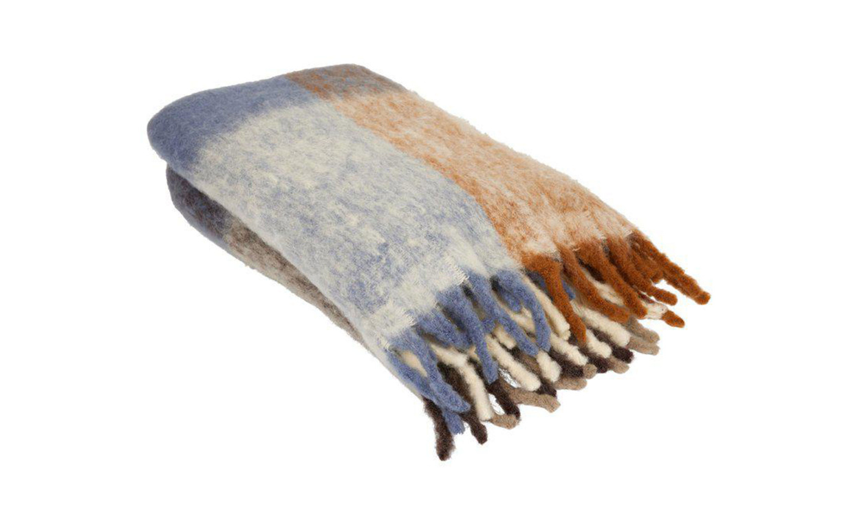 AYLA Pläd Blå i gruppen Mattor & Textil / Plädar hos SoffaDirekt.se (260325-333-50)