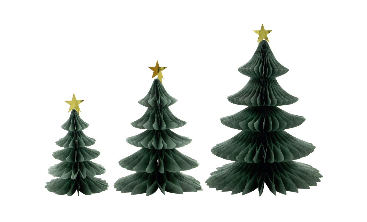 TREE Julprydnad Grön Set/3 i gruppen Dekoration / Övrig dekoration hos SoffaDirekt.se (266602501)