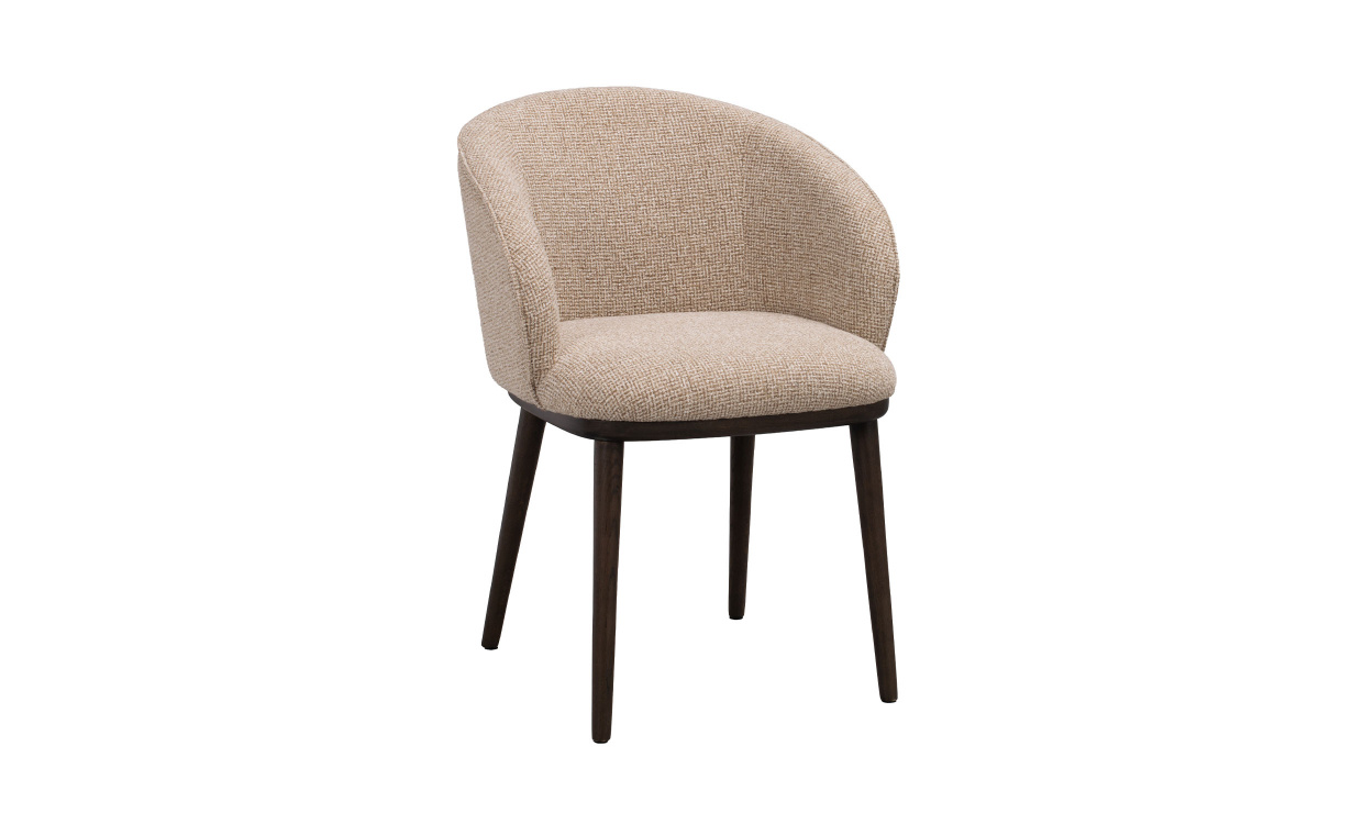 JUDSON Karmstol Brun Ek/Beige i gruppen Matplats / Sittmöbler / Stolar hos SoffaDirekt.se (270151-1)