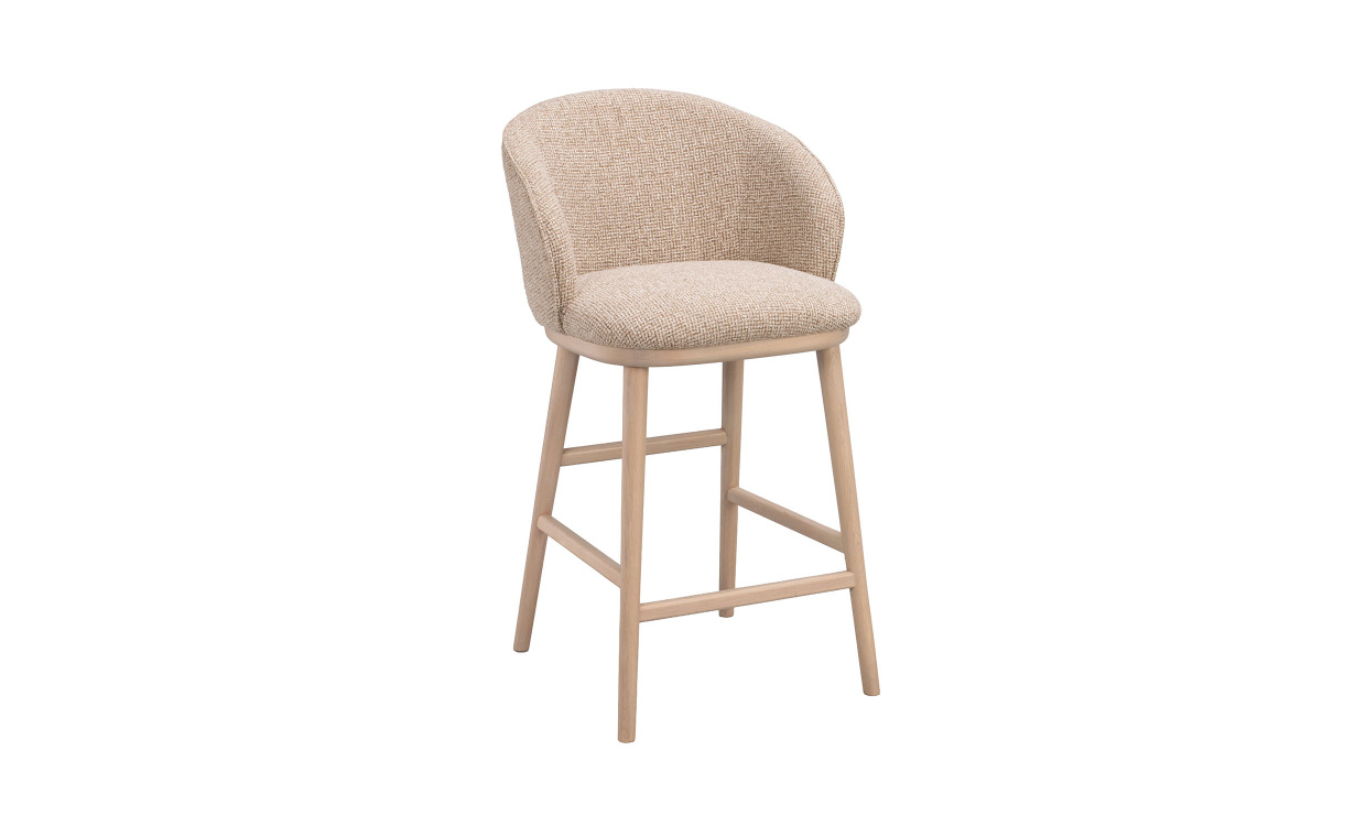 JUDSON Barstol Vitpig Ek/Beige i gruppen Matplats / Sittmöbler / Stolar hos SoffaDirekt.se (270170)