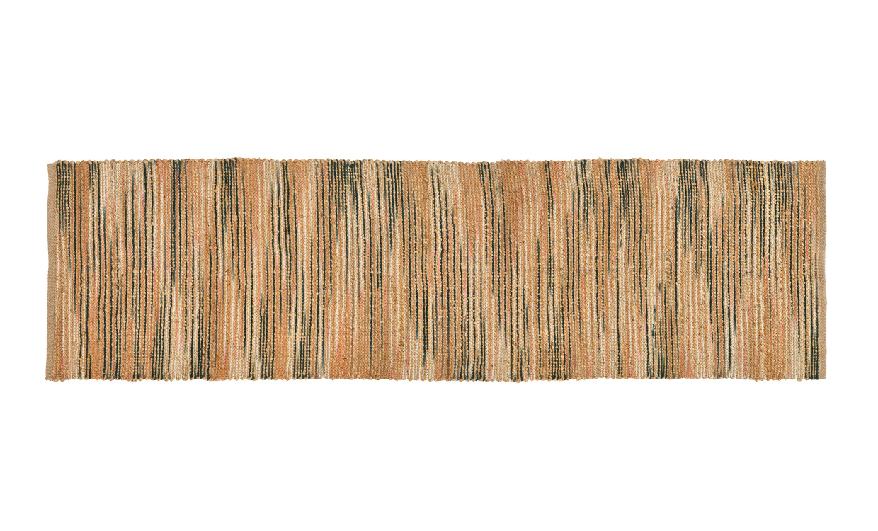 VEM Matta 70x250 Grn/Natur/Rosa i gruppen Mattor & Textil / Mattor / Jutemattor hos SoffaDirekt.se (31244-1)