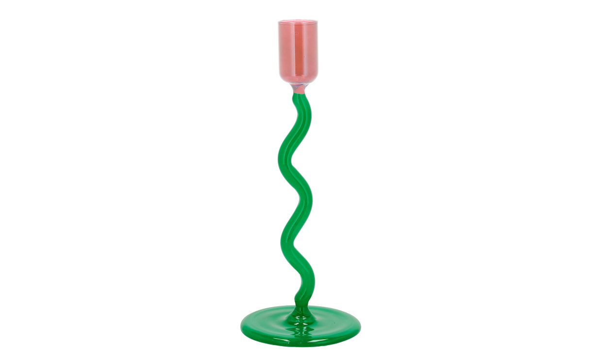 VIVID Ljusstake 19,6 Grn/Rosa i gruppen Dekoration / Ljusstakar och Lyktor hos SoffaDirekt.se (31323)