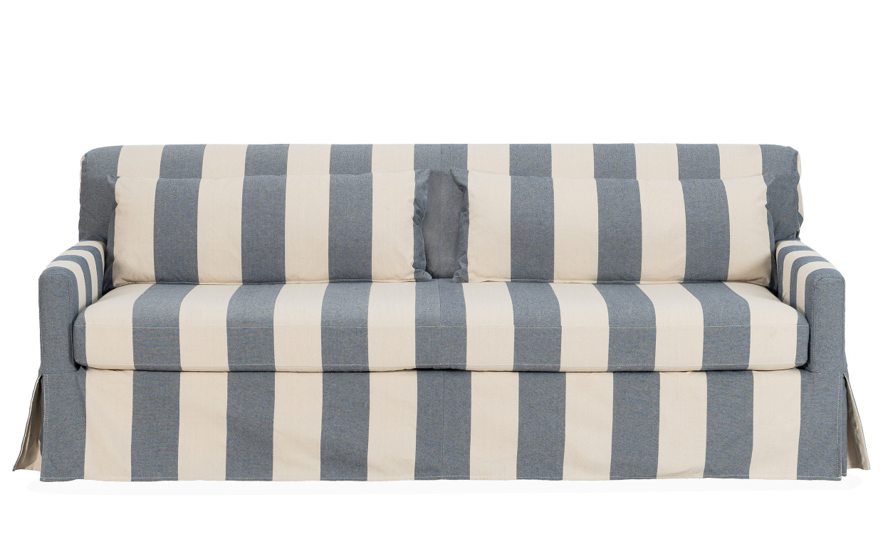 TOFTE Bddsoffa Randig Bl i gruppen Vardagsrum / Soffor / Bddsoffor hos SoffaDirekt.se (3195-TOF3S-0674E)