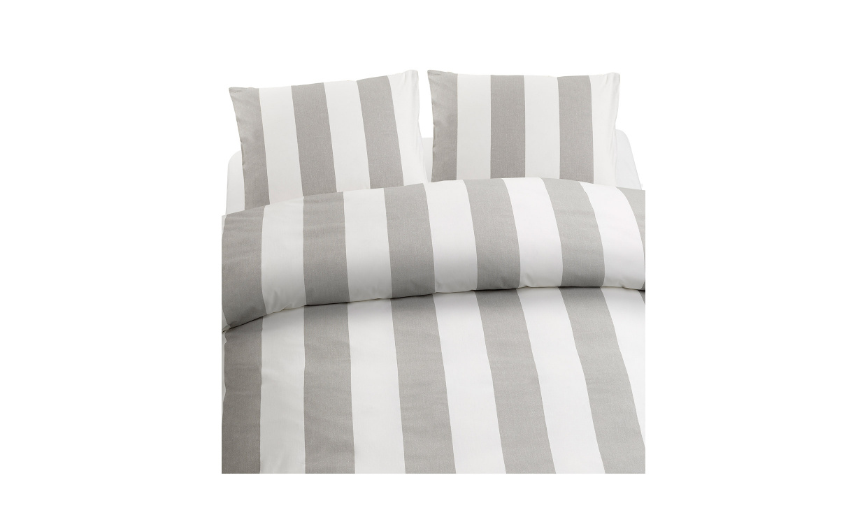 STRIPE Bddset Kingsize Gr i gruppen Sovrum / Sovrumstextil / Sngklder hos SoffaDirekt.se (3327323)