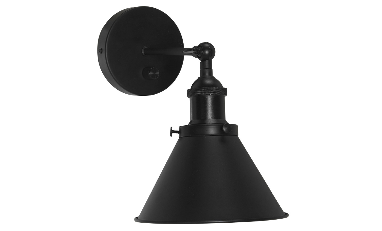 ANTON Vgglampa 18cm Svart i gruppen Belysning / Lampor / Vgglampor hos SoffaDirekt.se (3501803)