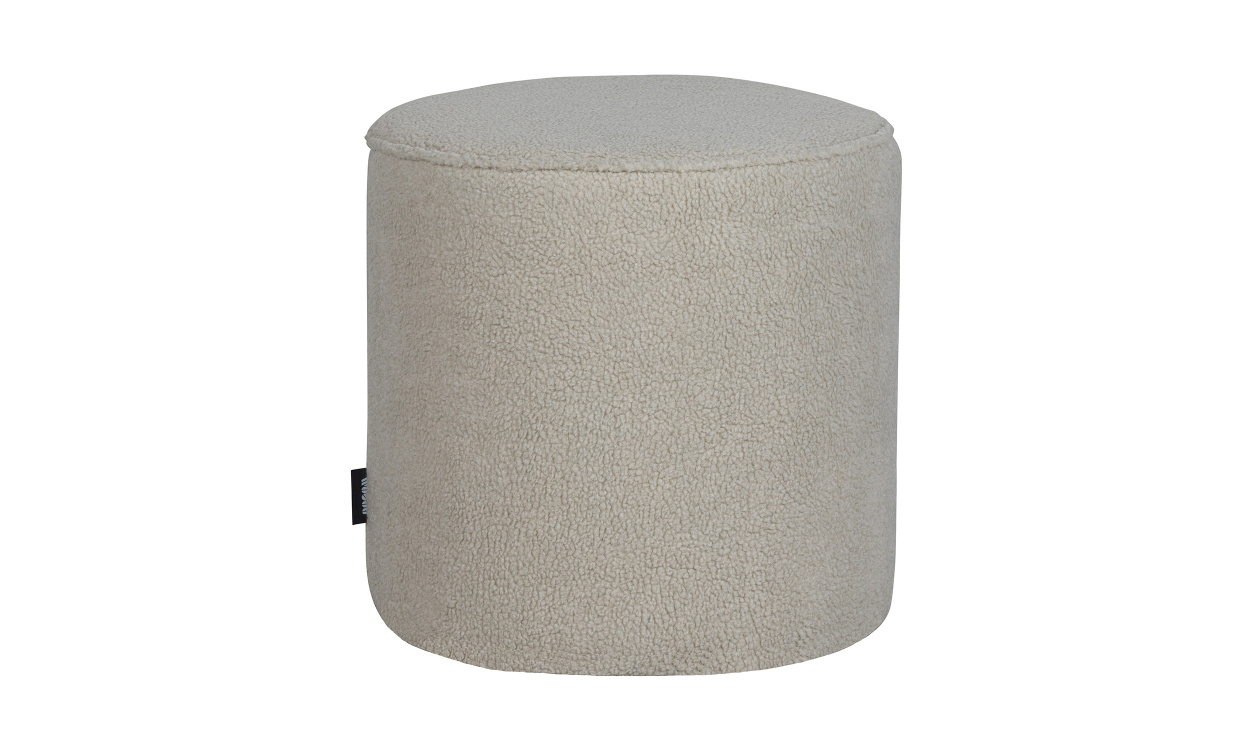 SARA Puff Teddy 46cm Offwhite i gruppen Vardagsrum / Ftljer / Sittpuffar hos SoffaDirekt.se (350409-T)