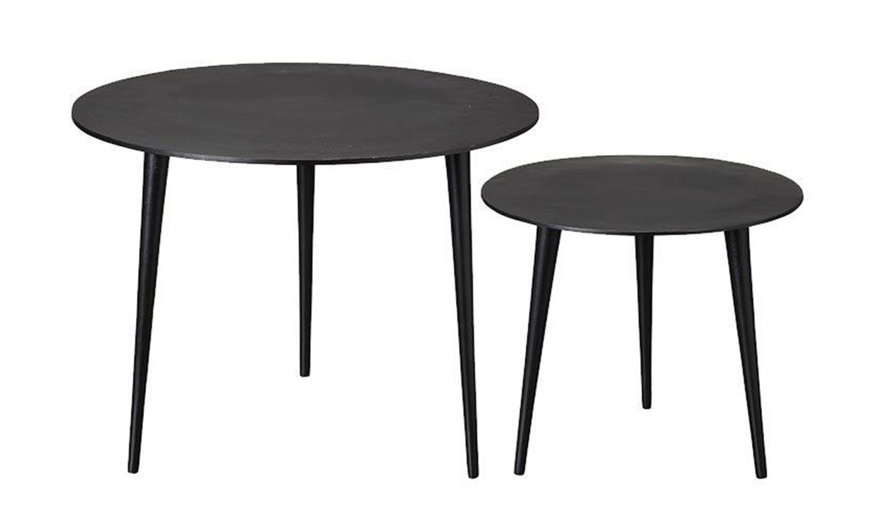 AGRA Bord 2-Set Svart i gruppen Vardagsrum / Soffbord / Satsbord hos SoffaDirekt.se (37327)