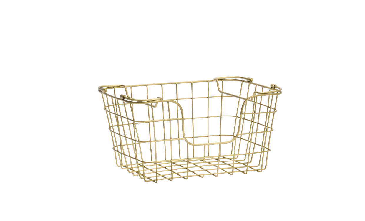 KORG Stapelbar Antikm�ssing S i gruppen Dekoration / Korgar och F�rvaring hos SoffaDirekt.se (37444AB)