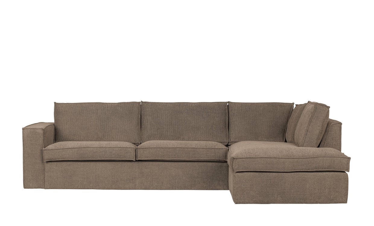 FREDDIE Divansoffa Hger Brun i gruppen Vardagsrum / Soffor / Divansoffor hos SoffaDirekt.se (377319-L)