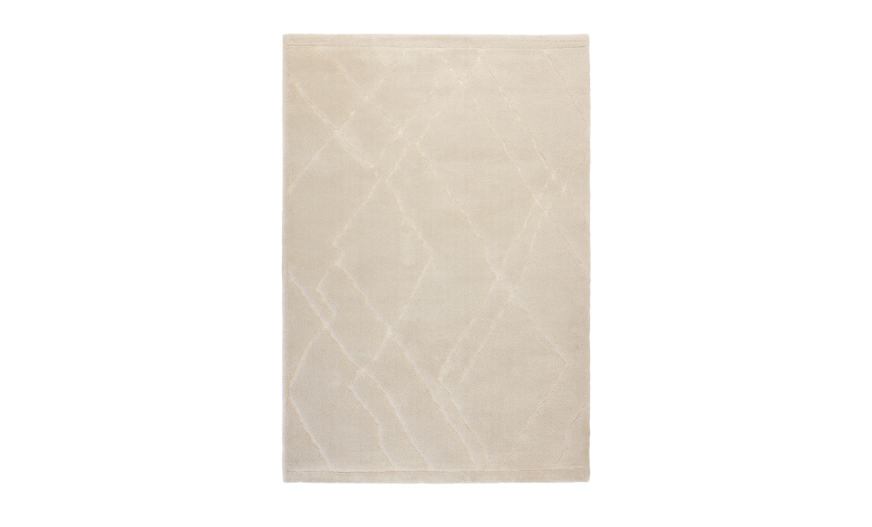 LIVIA Ryamatta 160x230 Offwhite i gruppen Mattor & Textil / Mattor / Ryamattor hos SoffaDirekt.se (383-114)