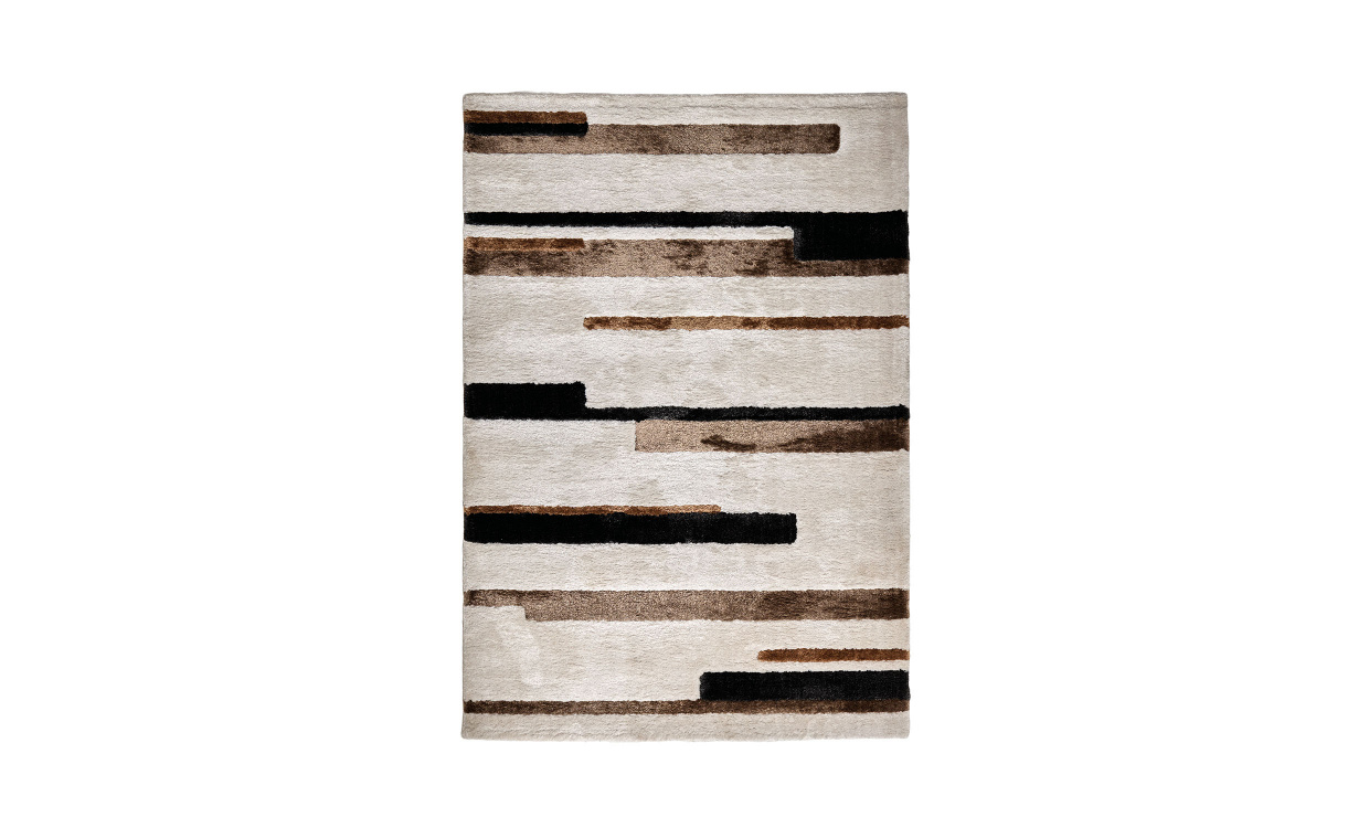 STRIA Ryamatta 240x340 Brun i gruppen Mattor & Textil / Mattor / Ryamattor hos SoffaDirekt.se (383-36)