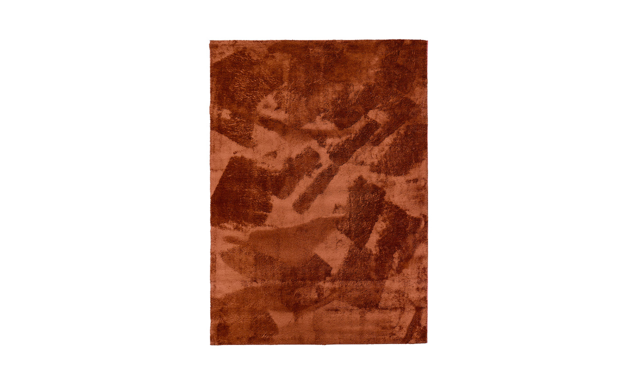 BIBBI Ryamatta 160x230 Terracotta i gruppen Mattor & Textil / Mattor / Ryamattor hos SoffaDirekt.se (3883-54)