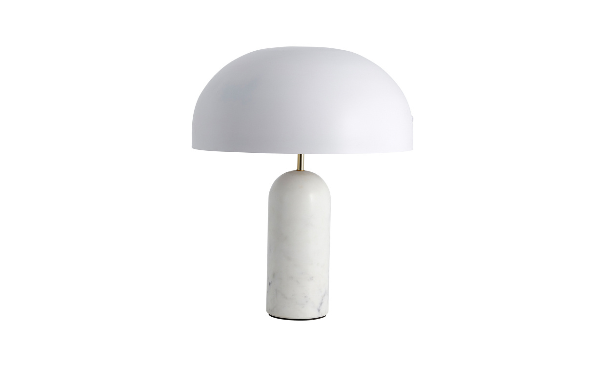 ATLAS Bordslampa Marmor Vit i gruppen Belysning / Lampor / Bordslampor hos SoffaDirekt.se (4132)