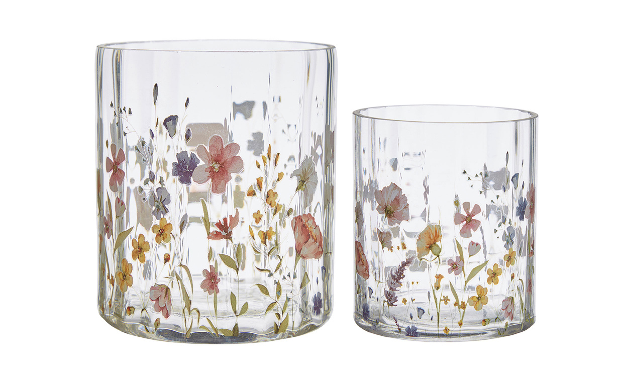 BLOMMA Ljuslykta 2-set i gruppen Dekoration / Ljusstakar och Lyktor hos SoffaDirekt.se (42461)