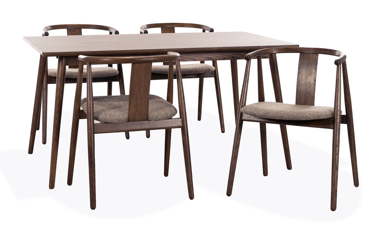 BLANCA 150/LINA Matgrupp 4 Stolar Valn�tsbrun i gruppen Matplats / Matgrupper / Matgrupp 4 stolar hos SoffaDirekt.se (43242930-49560082-4)