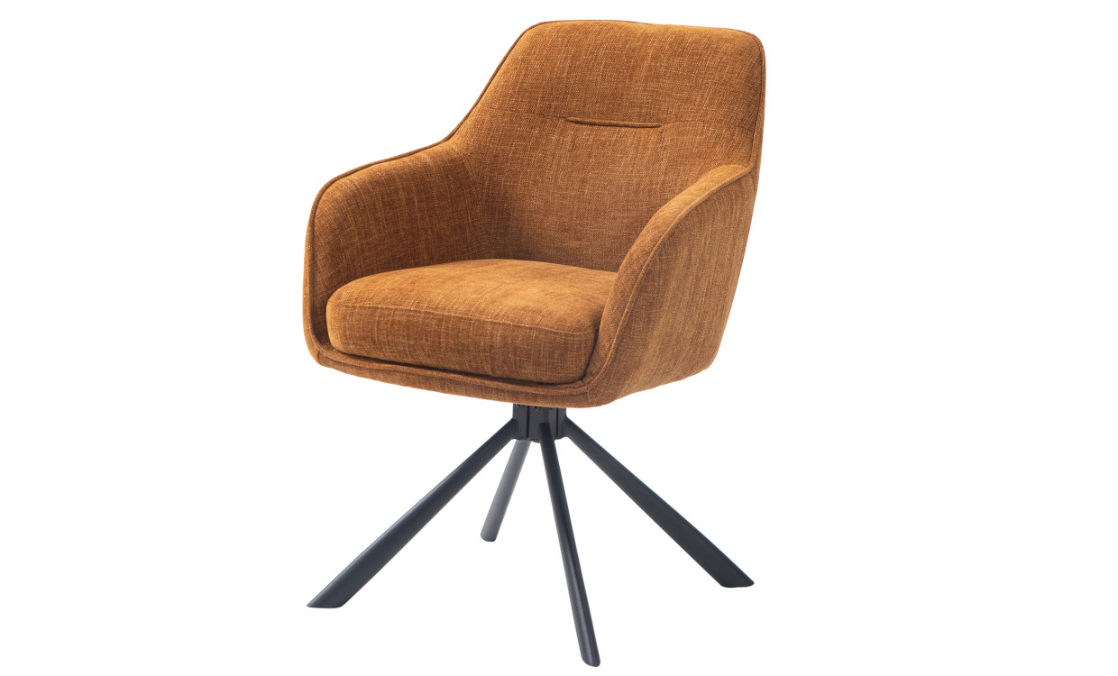 VICKY Snurrstol Rost/Svart i gruppen Matplats / Sittmbler / Stolar hos SoffaDirekt.se (51140002)