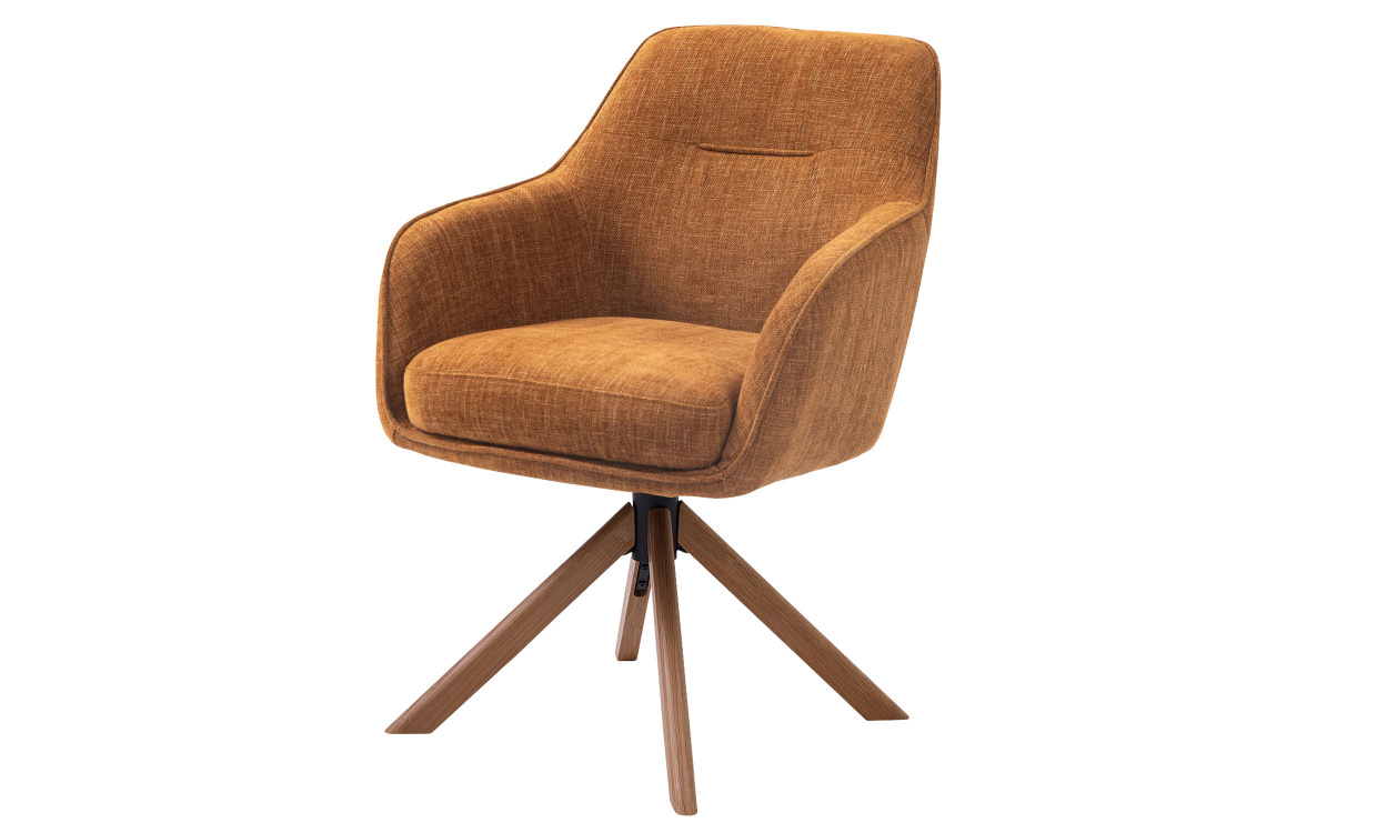 VICKY Snurrstol Rost/Ek i gruppen Matplats / Sittmbler / Stolar hos SoffaDirekt.se (53250002)