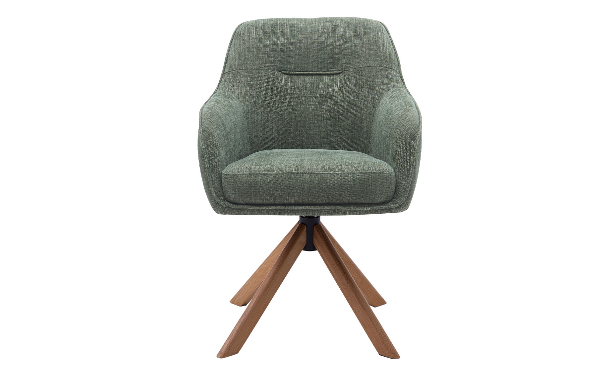 VICKY Snurrstol Grn/Ek i gruppen Matplats / Sittmbler / Stolar hos SoffaDirekt.se (53250005)