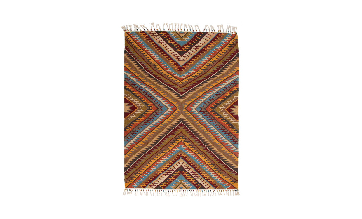 MILTON Matta 140x200 Multi/Grå i gruppen Mattor & Textil / Mattor / Ullmattor & Röllakan hos SoffaDirekt.se (600-143-1)