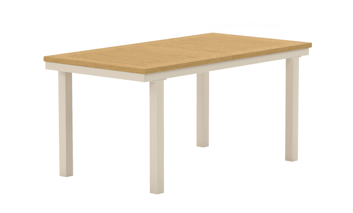 PAZ Matbord 160/240 Beige/Teak i gruppen Utemöbler / Trädgårdsbord / Matbord hos SoffaDirekt.se (6023-222)