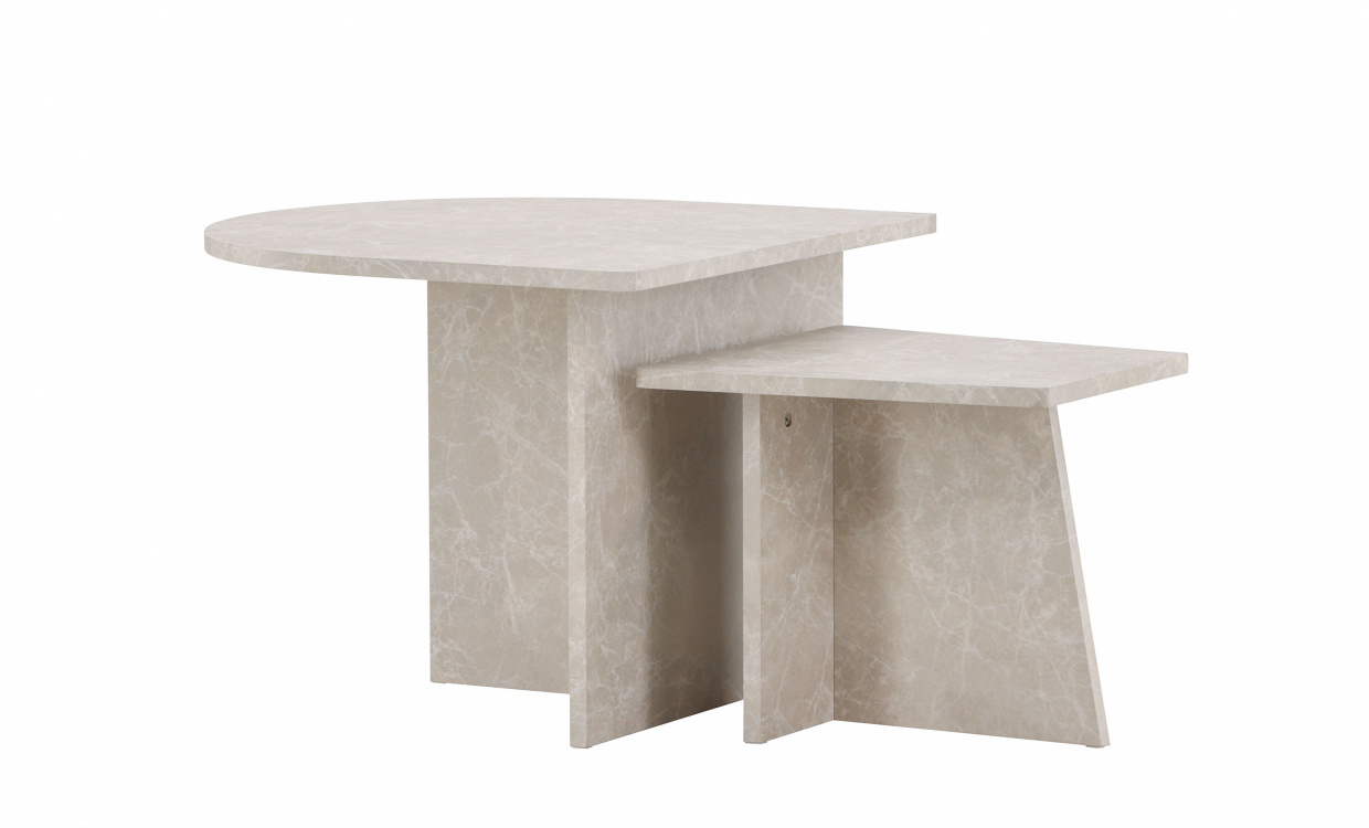 RUTH Soffbord 2-set Beige i gruppen Vardagsrum / Soffbord hos SoffaDirekt.se (61186-121)