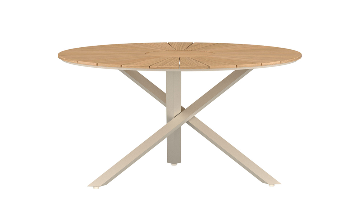 CANCUN Matbord D140 Beige i gruppen Utemöbler / Trädgårdsbord / Matbord hos SoffaDirekt.se (6161-222)