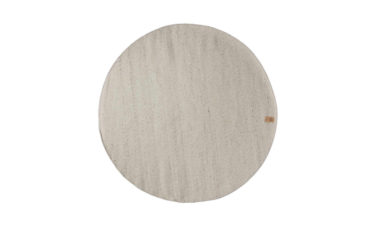 ZINGO Ullmatta D160 Beige i gruppen Mattor & Textil / Mattor / Ullmattor & Röllakan hos SoffaDirekt.se (680-17)