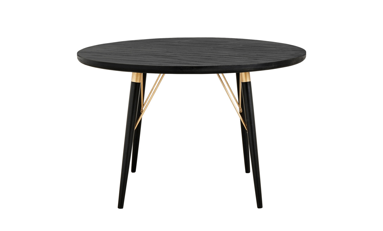 CHANTAL Matbord 120 Svart i gruppen Matplats / Bord / Matbord hos SoffaDirekt.se (6942)