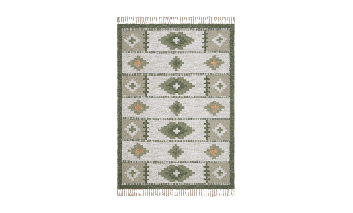 LINNEA Ullmatta 200x300 Grn i gruppen Mattor & Textil / Mattor / Ullmattor & Rllakan hos SoffaDirekt.se (69421)
