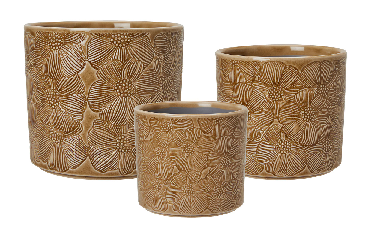 MAEVE Kruka 3-set Beige i gruppen Dekoration / Vaser och Krukor hos SoffaDirekt.se (69468)