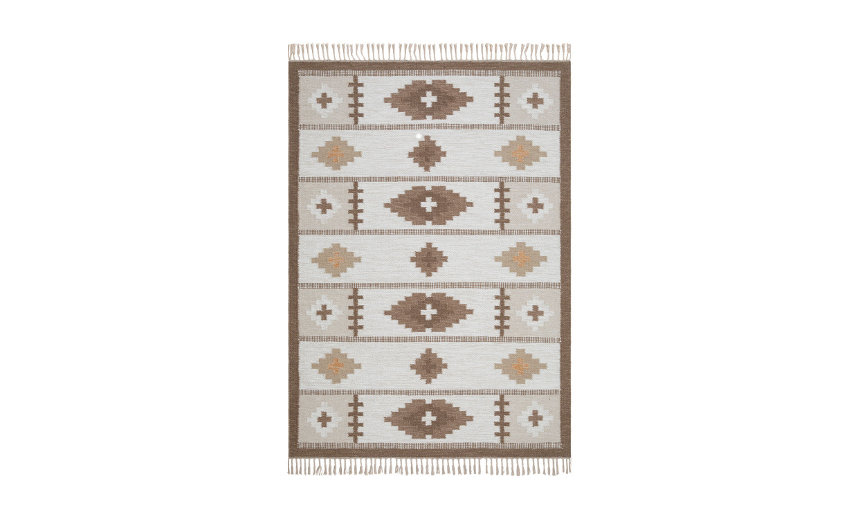 LINNEA Ullmatta 160x230 Sand i gruppen Mattor & Textil / Mattor / Ullmattor & Rllakan hos SoffaDirekt.se (69513)