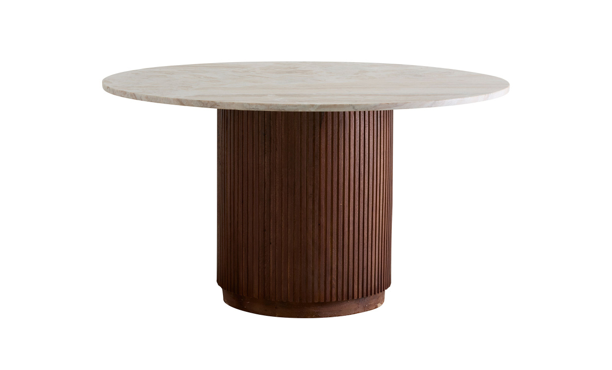 ERIE Matbord 120 Marmor/Tr� i gruppen Matplats / Bord / Matbord hos SoffaDirekt.se (7024)