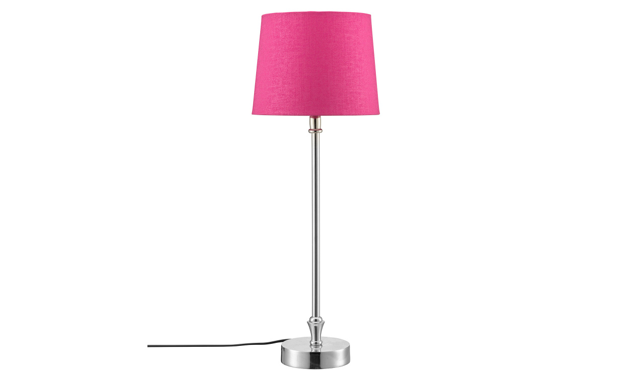 LIAM Bordslampa Krom/Fuchsia i gruppen Belysning / Lampor / Bordslampor hos SoffaDirekt.se (71001-20-8073)