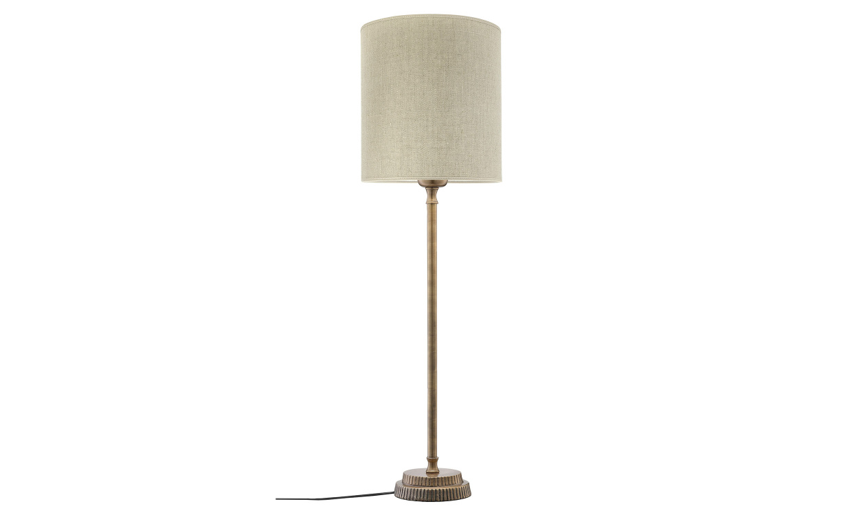 KENT Bordslampa 61cm Krom/Linne i gruppen Belysning / Lampor / Bordslampor hos SoffaDirekt.se (71011-92089)
