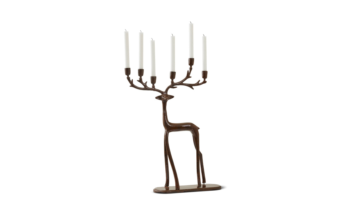 ANIMALIA DEER Ljusstake Brun i gruppen Dekoration / Ljusstakar och Lyktor hos SoffaDirekt.se (8158786)