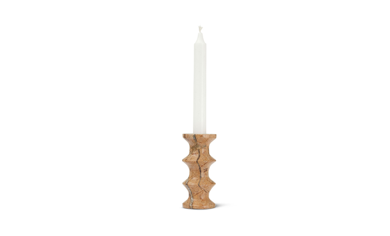 SERAYA Ljusstake Marmor Beige i gruppen Dekoration / Ljusstakar och Lyktor hos SoffaDirekt.se (8161983)