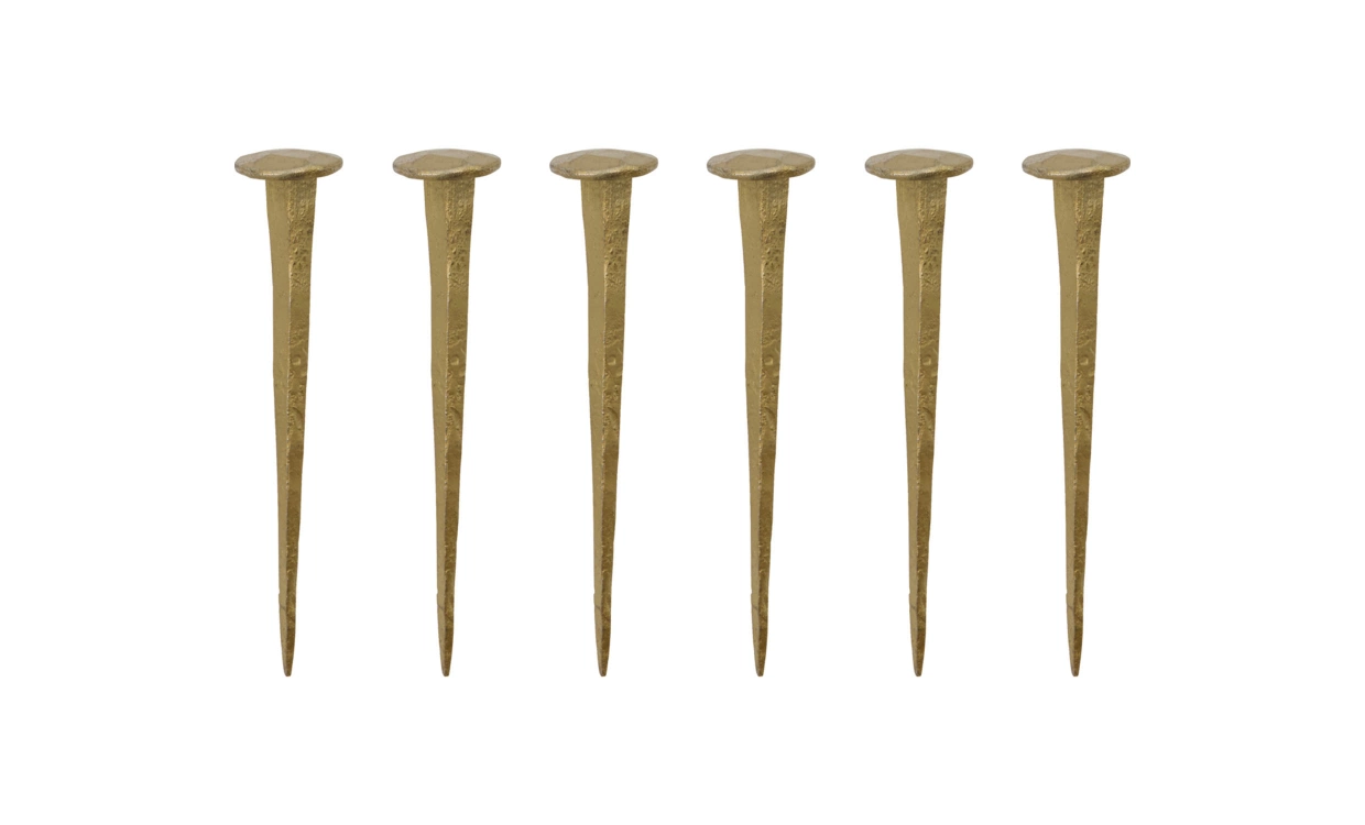 WALL Spikkrokar 6-pack M�ssing finish i gruppen K�k / Vinst�ll & K�ksf�rvaring hos SoffaDirekt.se (900000606)