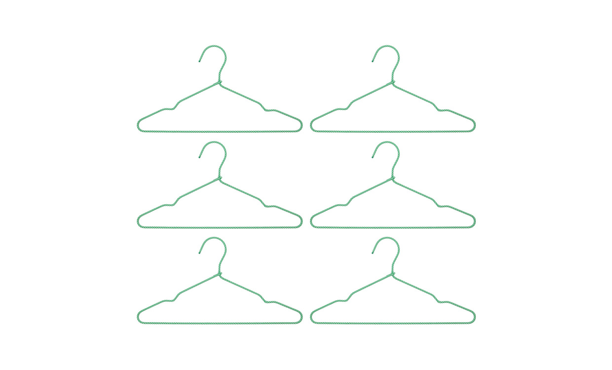 WIRE Galge 6-pack Gr�n i gruppen Hall hos SoffaDirekt.se (900000972)