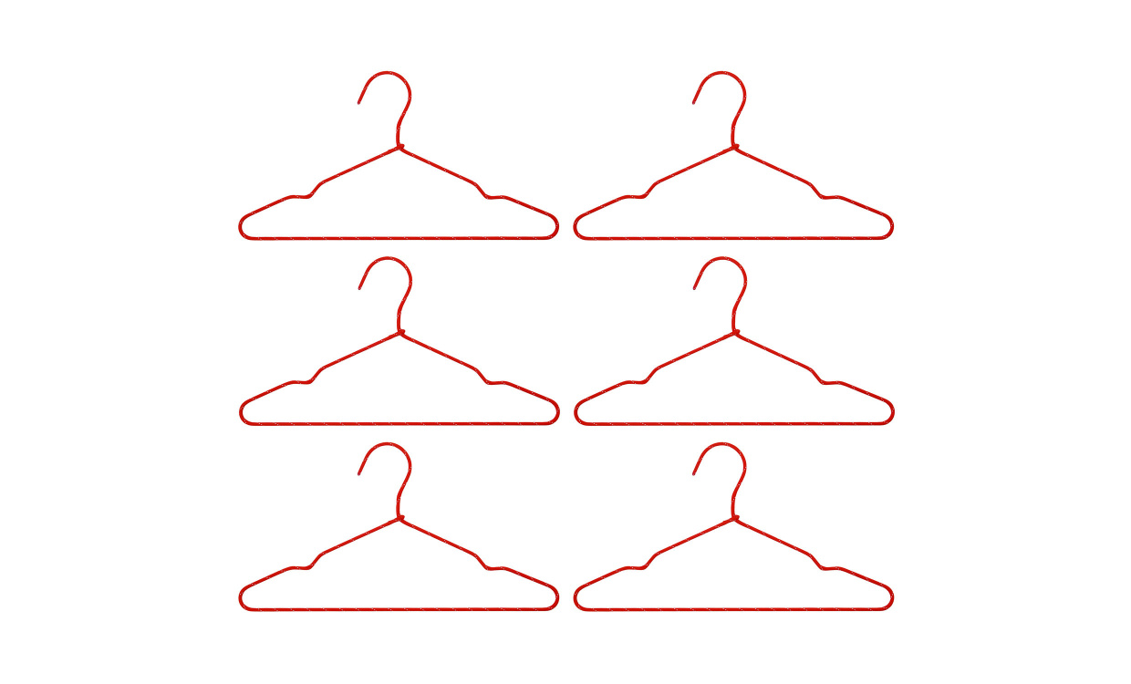 WIRE Galge 6-pack R�d i gruppen Hall hos SoffaDirekt.se (900000974)