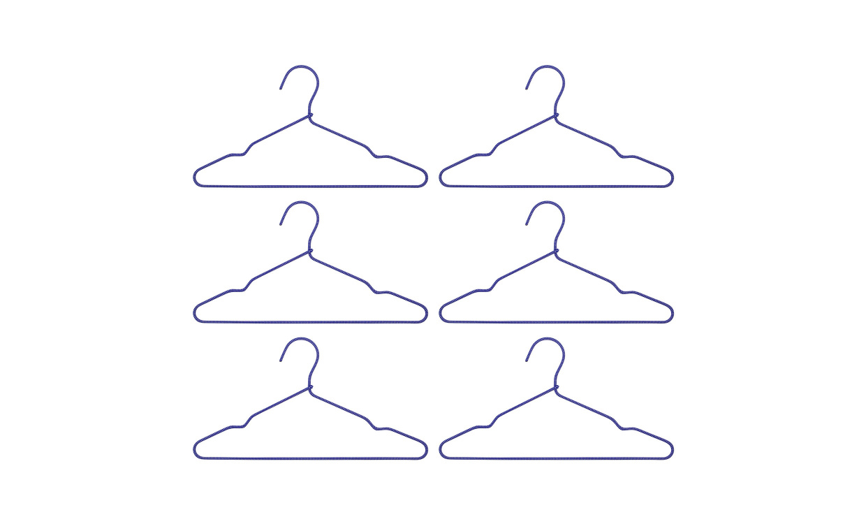 WIRE Galge 6-pack Bl� i gruppen Hall hos SoffaDirekt.se (900000976)