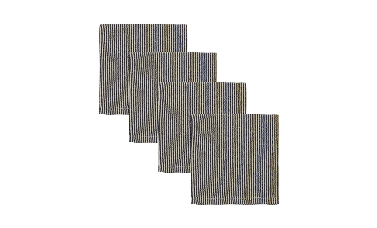 BLOCK Servetter 40x40 Sand/Svart 4-P i gruppen K�k / K�kstextil hos SoffaDirekt.se (900001439)