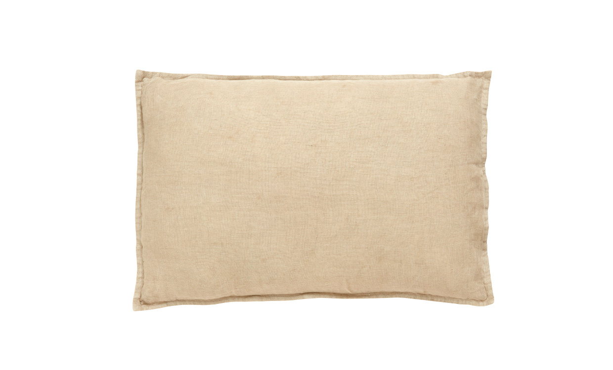 VELA Kuddfodral Linne Dark Sand i gruppen Mattor & Textil / Prydnadskuddar / Kuddfodral hos SoffaDirekt.se (9260)