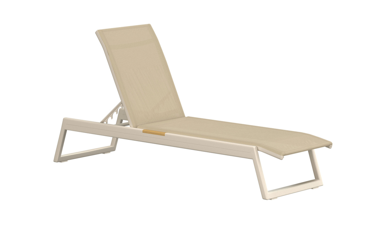 CANCUN Solstol 2-p Beige/Teak i gruppen Utemöbler / Sittmöbler / Solstolar hos SoffaDirekt.se (9294-222)