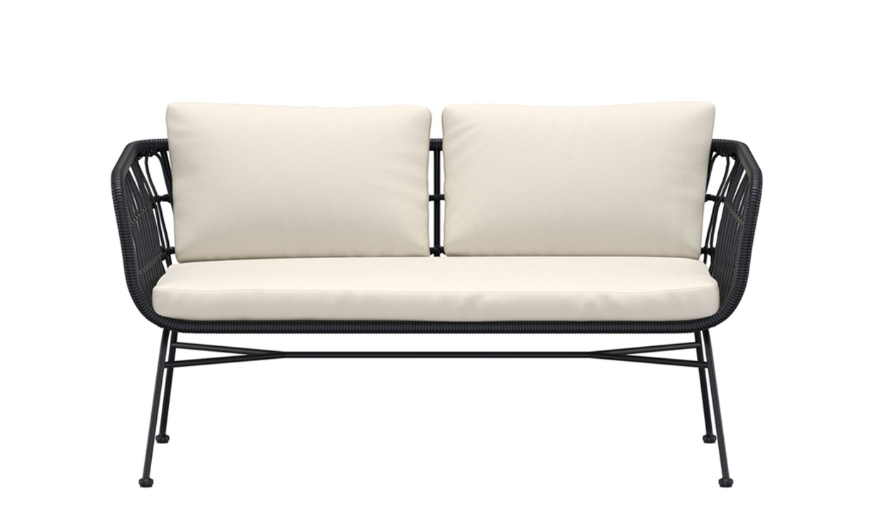 SOLO Loungesoffa Svart i gruppen Utemöbler / Trädgårdsgrupper / Soffgrupper hos SoffaDirekt.se (9796-111)