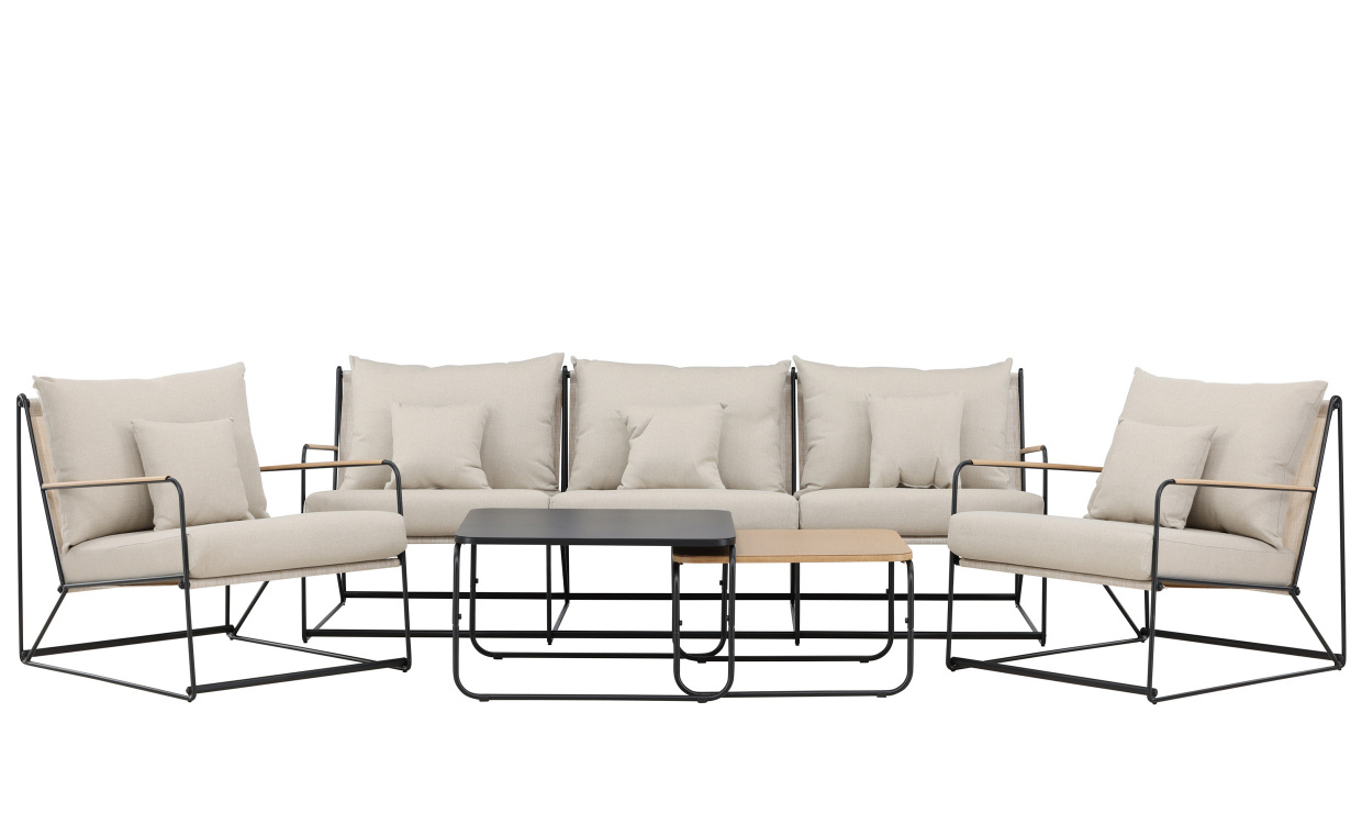 LIZ Soffgrupp Svart/Beige i gruppen Utem�bler / Tr�dg�rdsgrupper / Soffgrupper hos SoffaDirekt.se (9800-000)