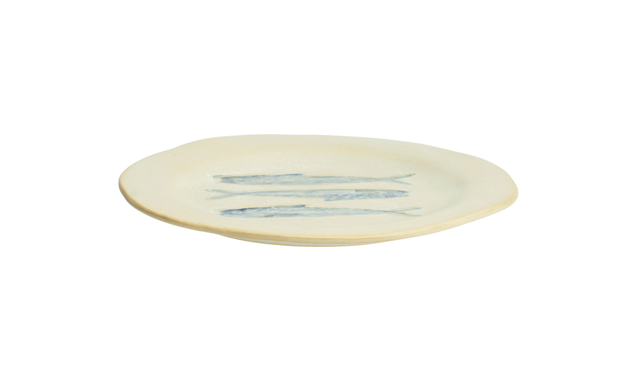 TALLRIK Stengods 21cm Offwhite/Bl� i gruppen K�k / Dukning & Servering hos SoffaDirekt.se (B240110121S)