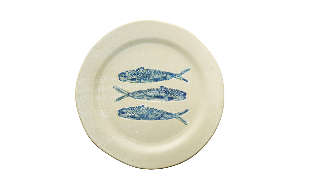 TALLRIK Stengods 27,5cm Offwhite/Bl� i gruppen K�k / Dukning & Servering hos SoffaDirekt.se (B24011128S)