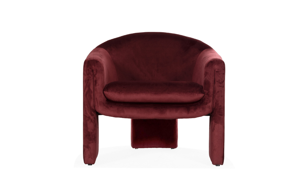 BOOGI Loungeftlj Velvet Plum i gruppen Vardagsrum / Ftljer / Sammetsftljer hos SoffaDirekt.se (BH-A422-ZF-11)