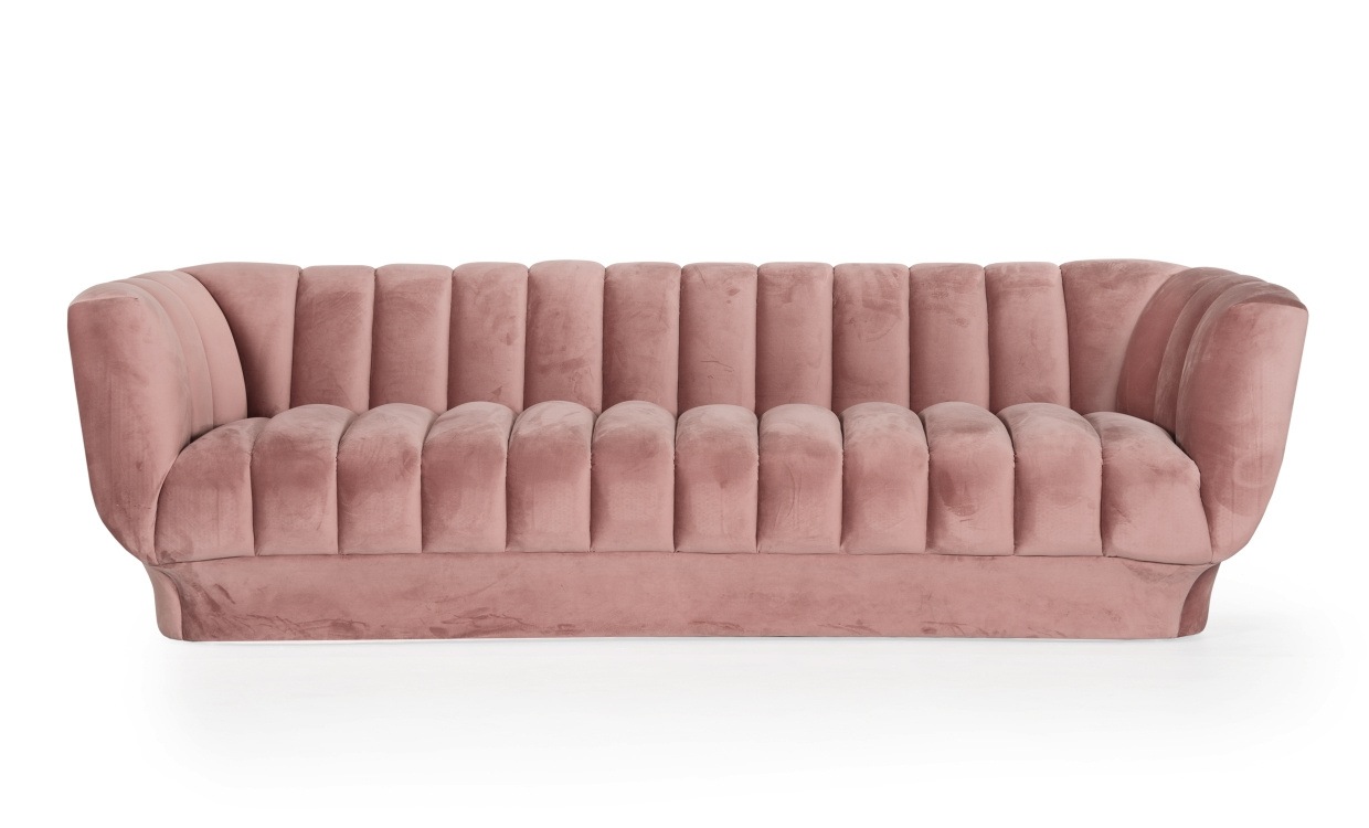 LE-BON 3-sits Salmon Pink i gruppen Vardagsrum / Soffor / 3-sits soffor hos SoffaDirekt.se (BH-S163-CC-47)