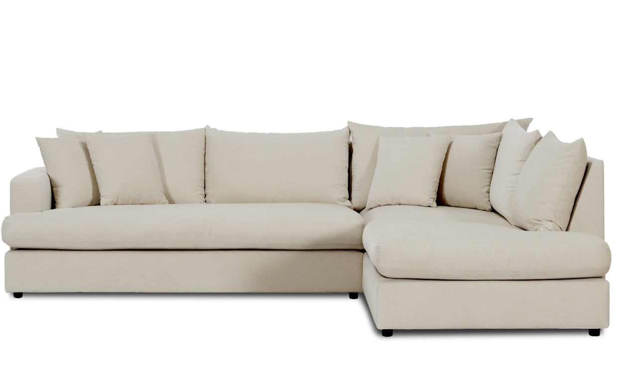 BOLNUEVO L-Soffa Hger Hel Dyna Beige i gruppen Vardagsrum / Soffor / Hrnsoffor hos SoffaDirekt.se (BOL-3A-1SCU-CON2)